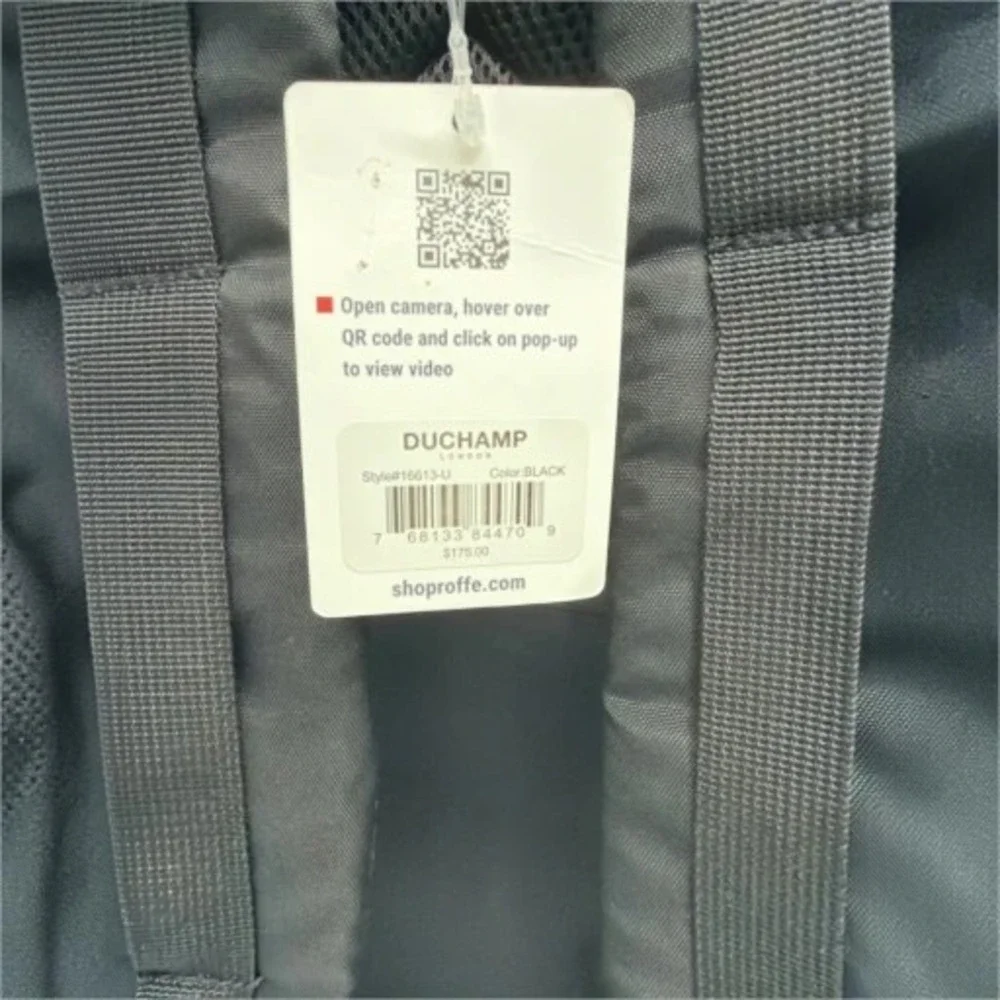 Duchamp Getaway Expandable Carry-On Backpack Suitcase w/Adapter NWT